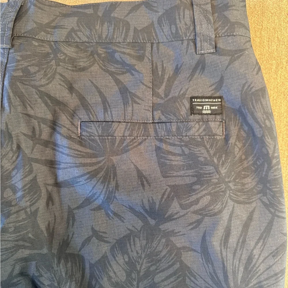 Travis Mathew Grey Leaf Print Shorts